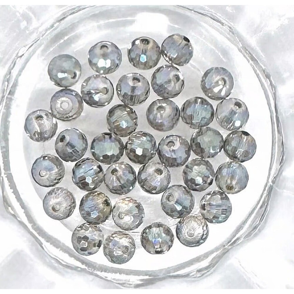 35pcs Beads for Jewelry #21466 AB Disco Ball Glass Bead